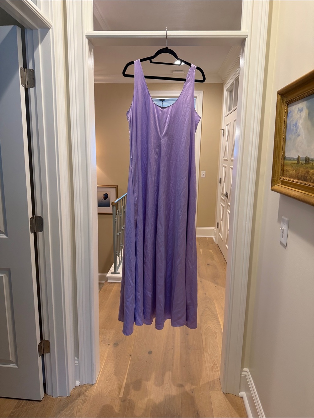 Banana Republic Lilac silk Sleeveless Maxi Dress(bw)